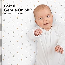 KeaBabies 2-Pack Baby Crib Sheets for Boys, Girls - 52x28 Viscose Derived from Bamboo Toddler Bed Sheets Neutral, Fitted Crib Mattress Cover for Standard Baby Bedding, Soft & Cozy (Wildflowers)