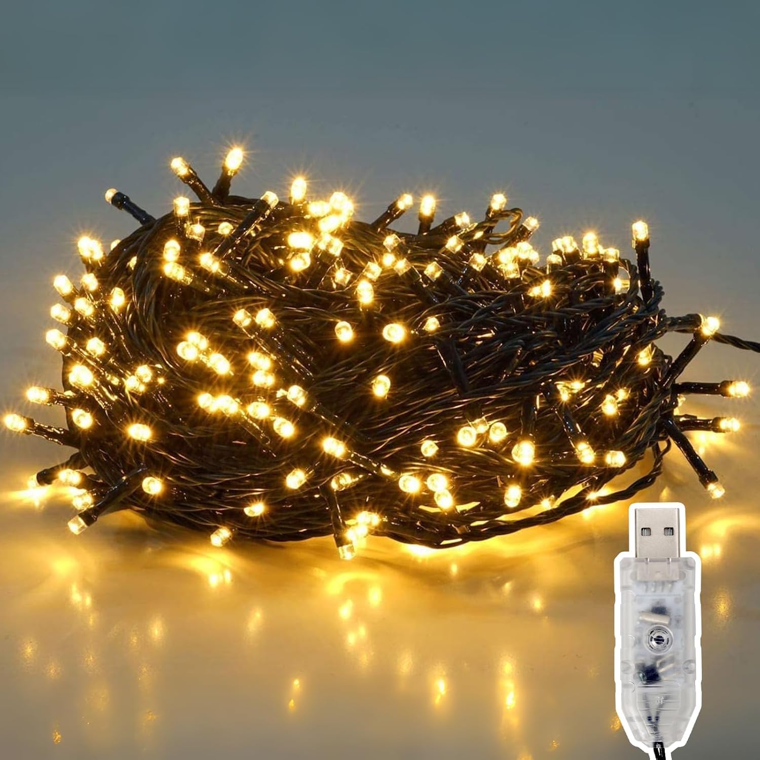 Amazon.co.jp: Salcar LED イルミネーションライト 10m 100球 巻き付け