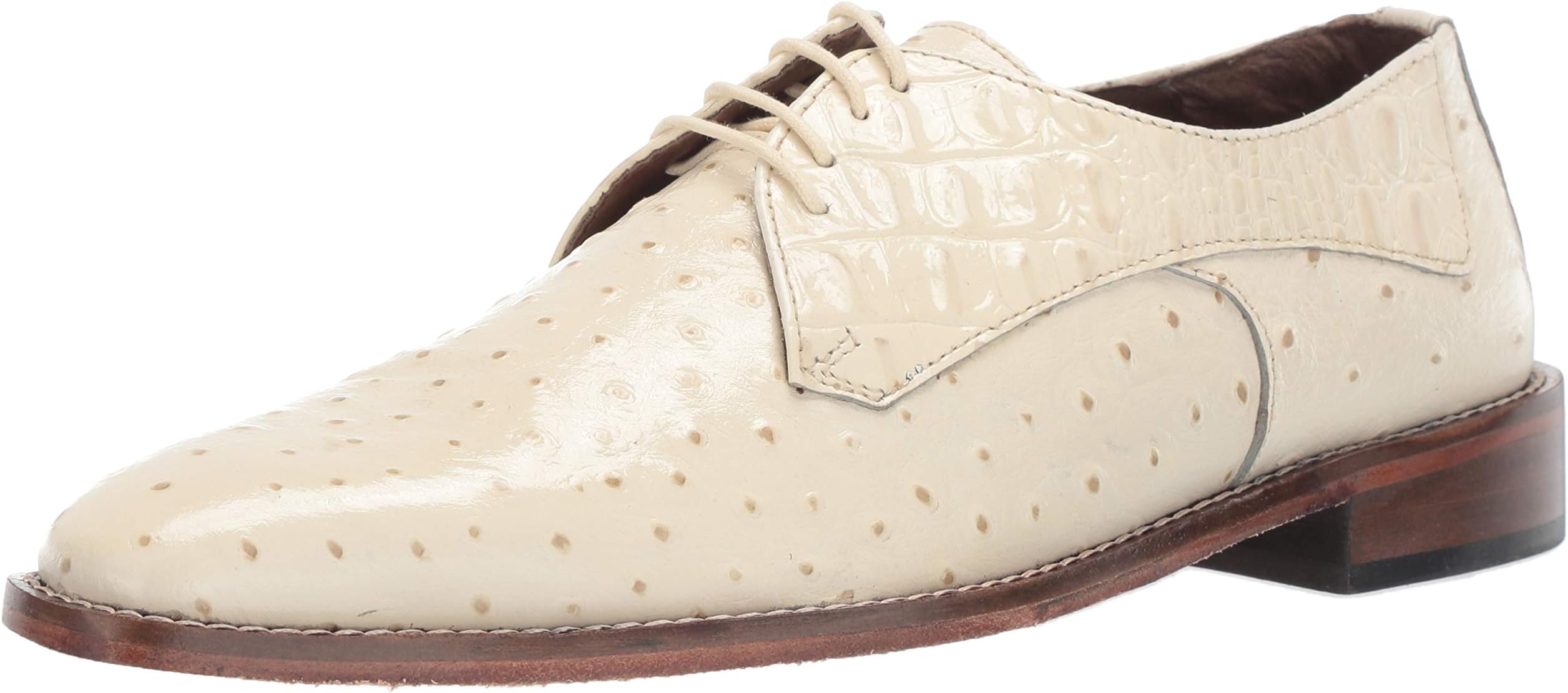 STACY ADAMS Men's Russo Ostrich Print Lace-up Oxford