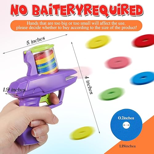 Vista 29 de Sumind Lanzador de discos de espuma de 2 piezas con cremallera Shooter Disparador de discos (naranja, verde)