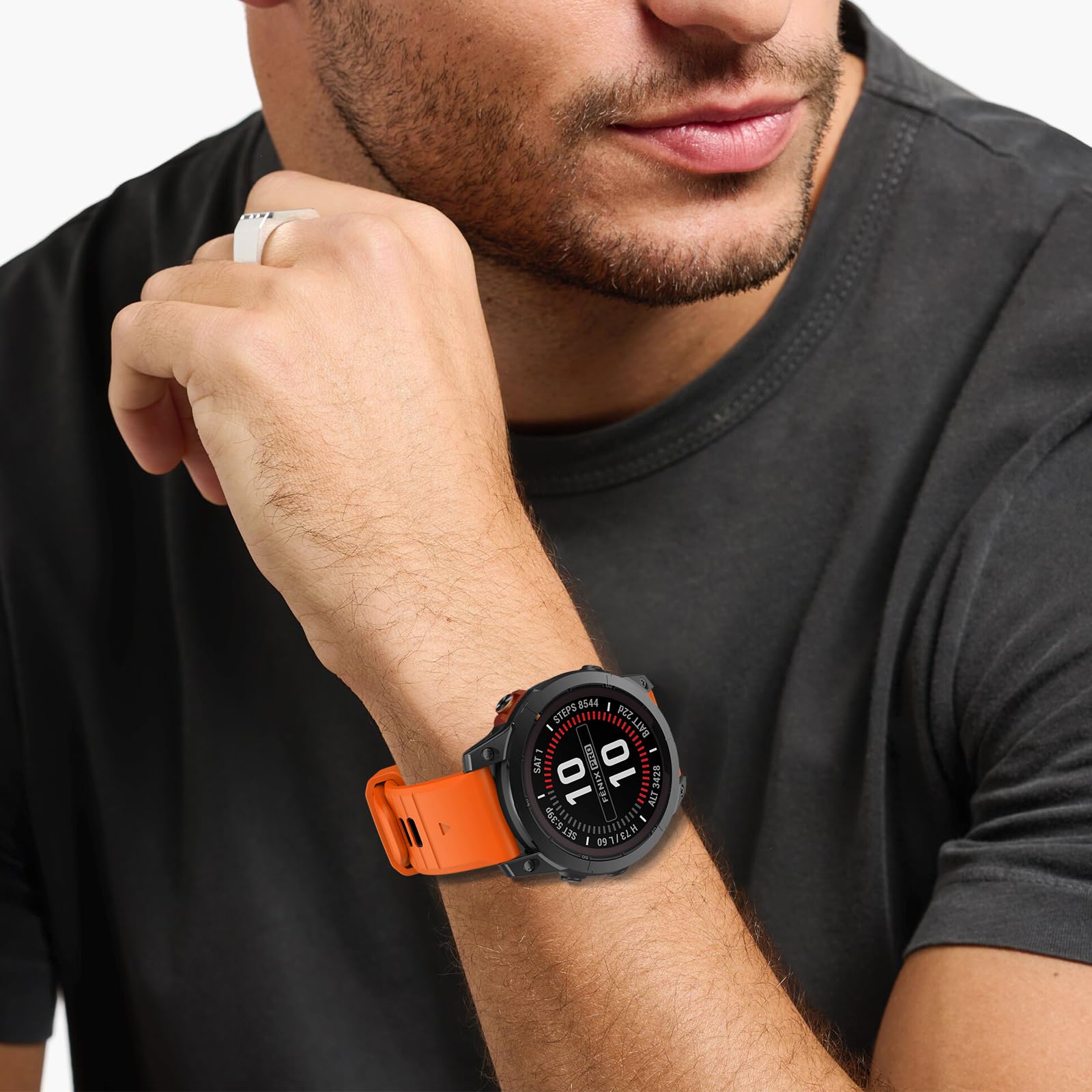 26mm Cinturino rapido per Garmin Fenix 7X Pro/Fenix 7X/Fenix 6X/Fenix 6X Pro/Fenix 5X/Fenix 5X Plus/Fenix 3/Fenix 3 HR, Cinturino di ricambio in silicone morbido
