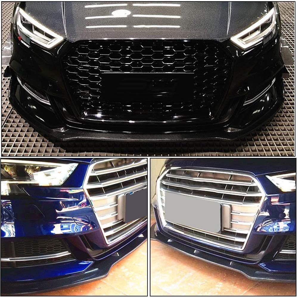 Front Bumper Lip fits Audi A3 Sline S3 Sedan &Convertiable 2017 2018 2019 2020 Factory Outlet Carbon Fiber CF Chin Spoiler Splitter Protector