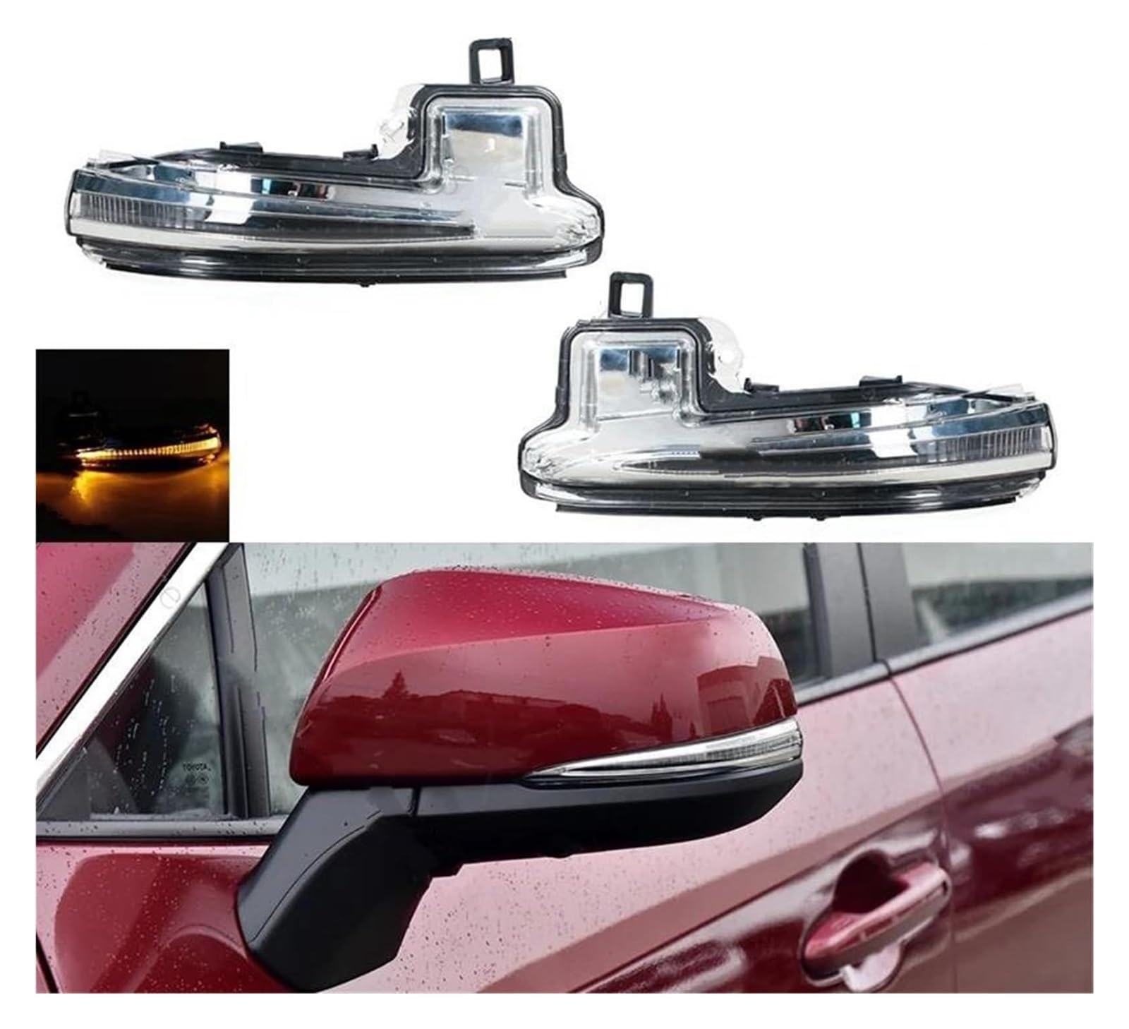 Per Toyota Per RAV4 Per RAV 4 2020 2021 2022 Specchietto Retrovisore Esterno Per Auto Indicatore Direzione Spia Luminosa Indicatore Direzione(Right)