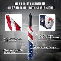 Vista 2 de Antena de bala para auto y camión con tapas de válvula para F150 F250 F350 Super Duty Raptor Dodge Ram 1500 2500 3500, accesorios para camiones Negro