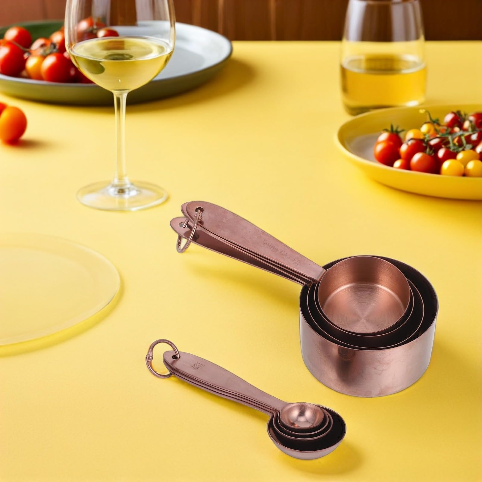 Set de Cuillères Doseuses Multifonctions en Acier Inoxydable 8 Pièces Graduation Précise Design Ergonomique pour Mesurer Café et Pâtisserie