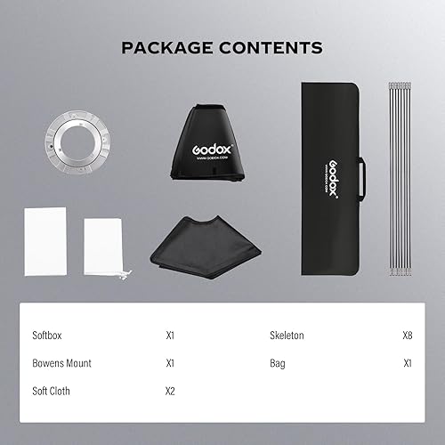 Miniatura 6 de Godox FW 47inch/120cm Octagon Softbox Reflector with Honeycomb Grid and Bag for Speedlight Flash(Bowens Mount)