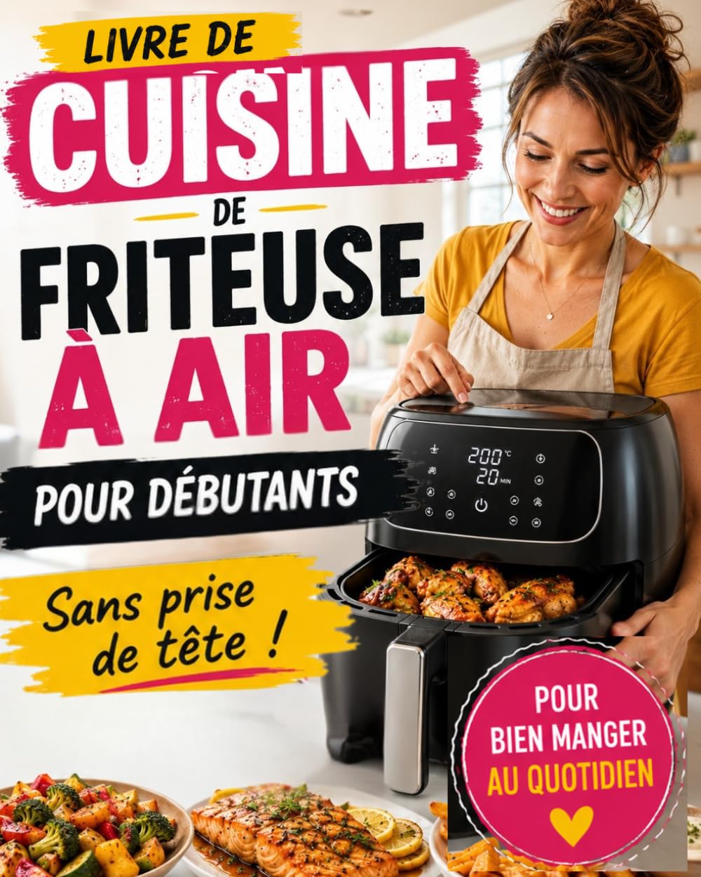 Livre de cuisine de friteuse à air pour débutants sans prise de tête: Livre de recettes air fryer en français