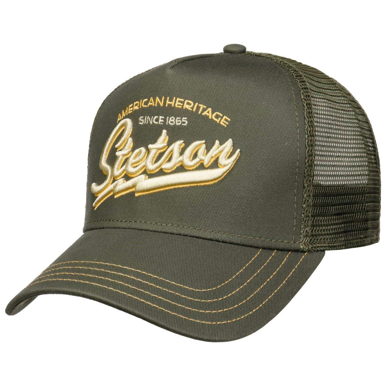 Stetson Since 1865 Trucker Cap Men Summer Winter Olive