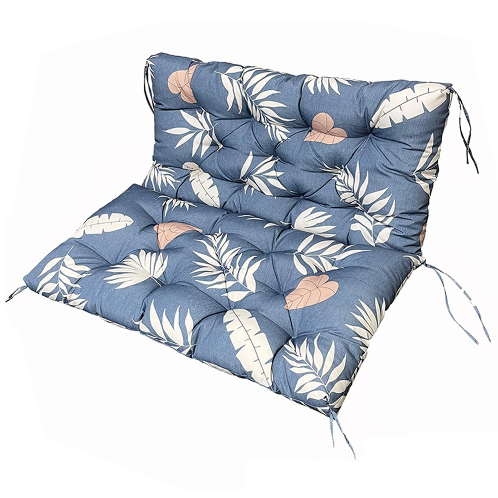 Coussin pour balancelle d'extérieur de 10 cm d'épaisseur avec attaches pour jardin et porche