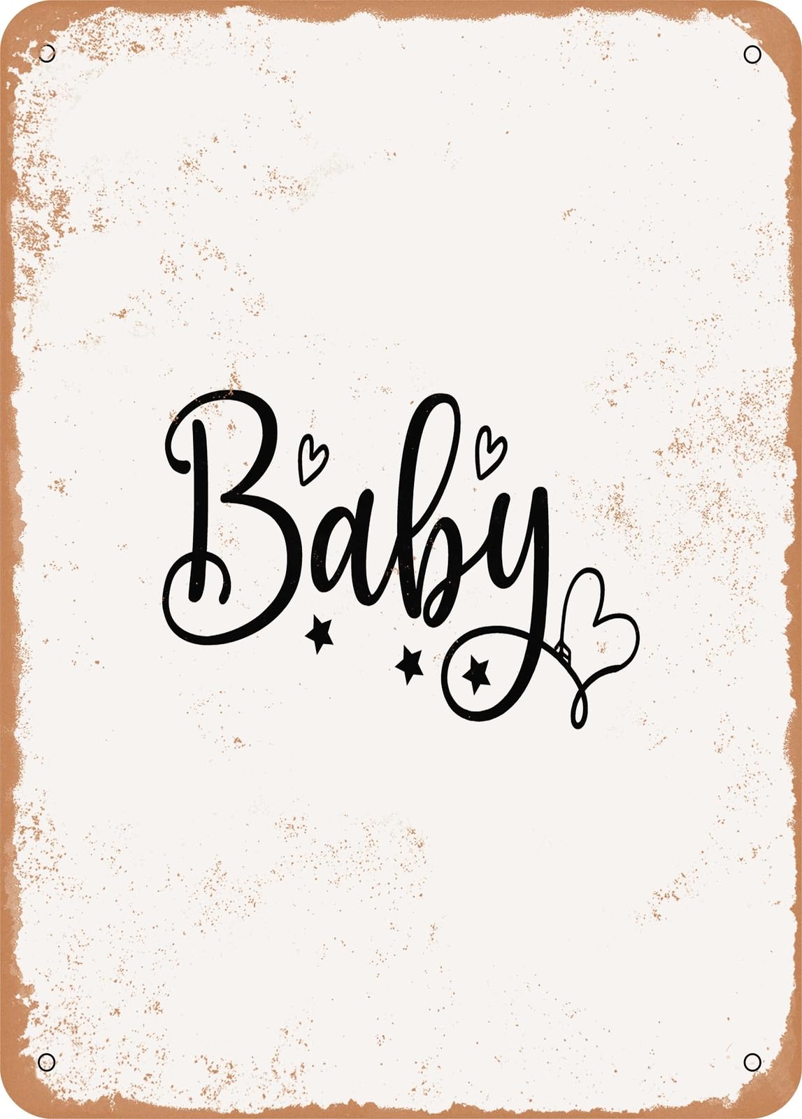 Metal Sign - Baby - Vintage Rusty Look home decor