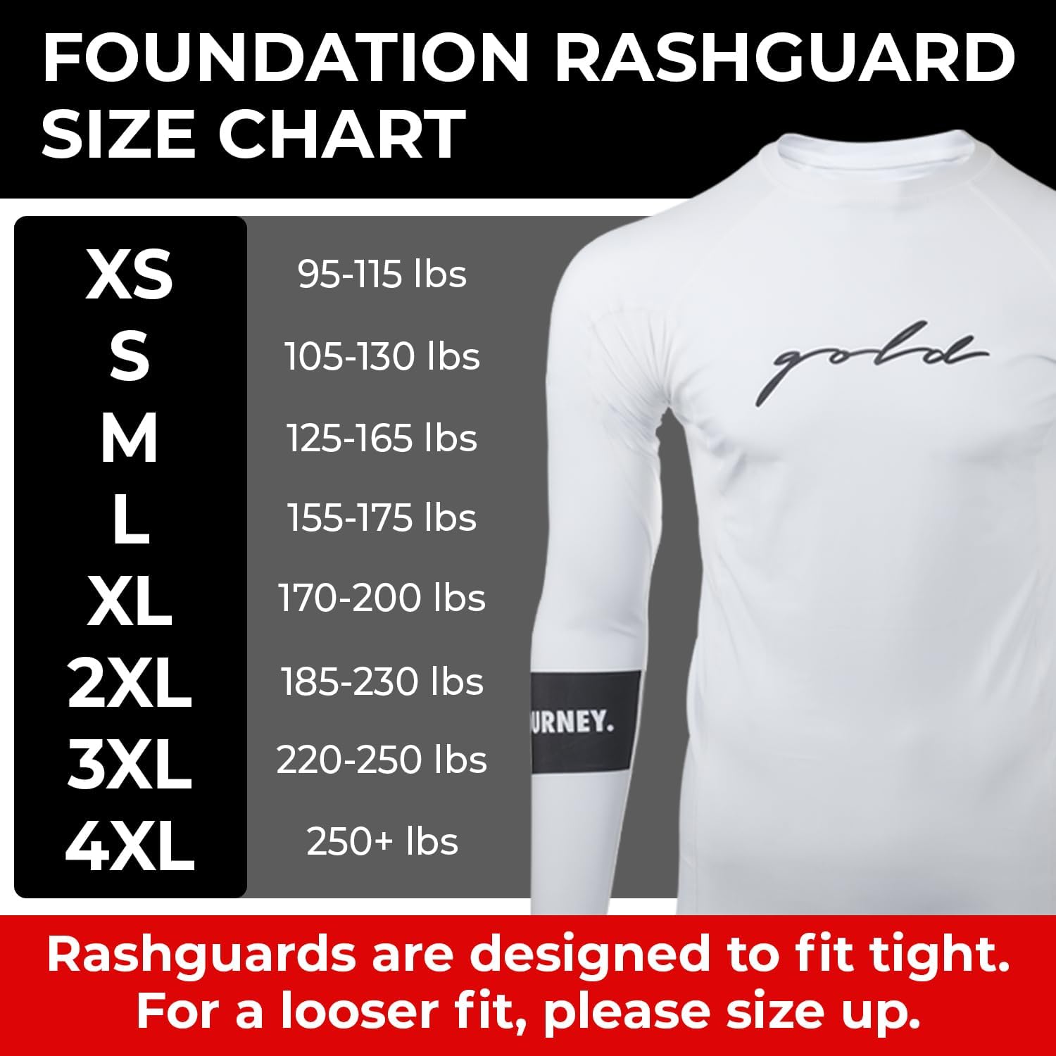 Gold BJJ Foundation Rash Guard - Ranked No-Gi and Gi Jiu Jitsu Rashguard - Image 4