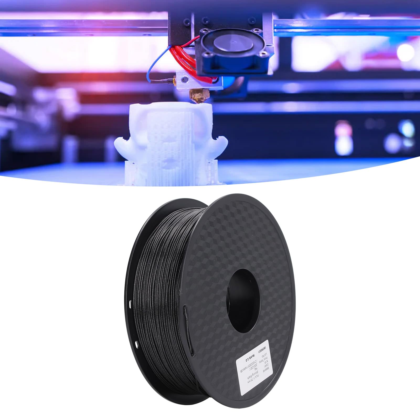 Drukowanie 3D materiały eksploatacyjne miękkie błyszczące czarne filament do drukarki 3D PLA do modelowania rzemieślników