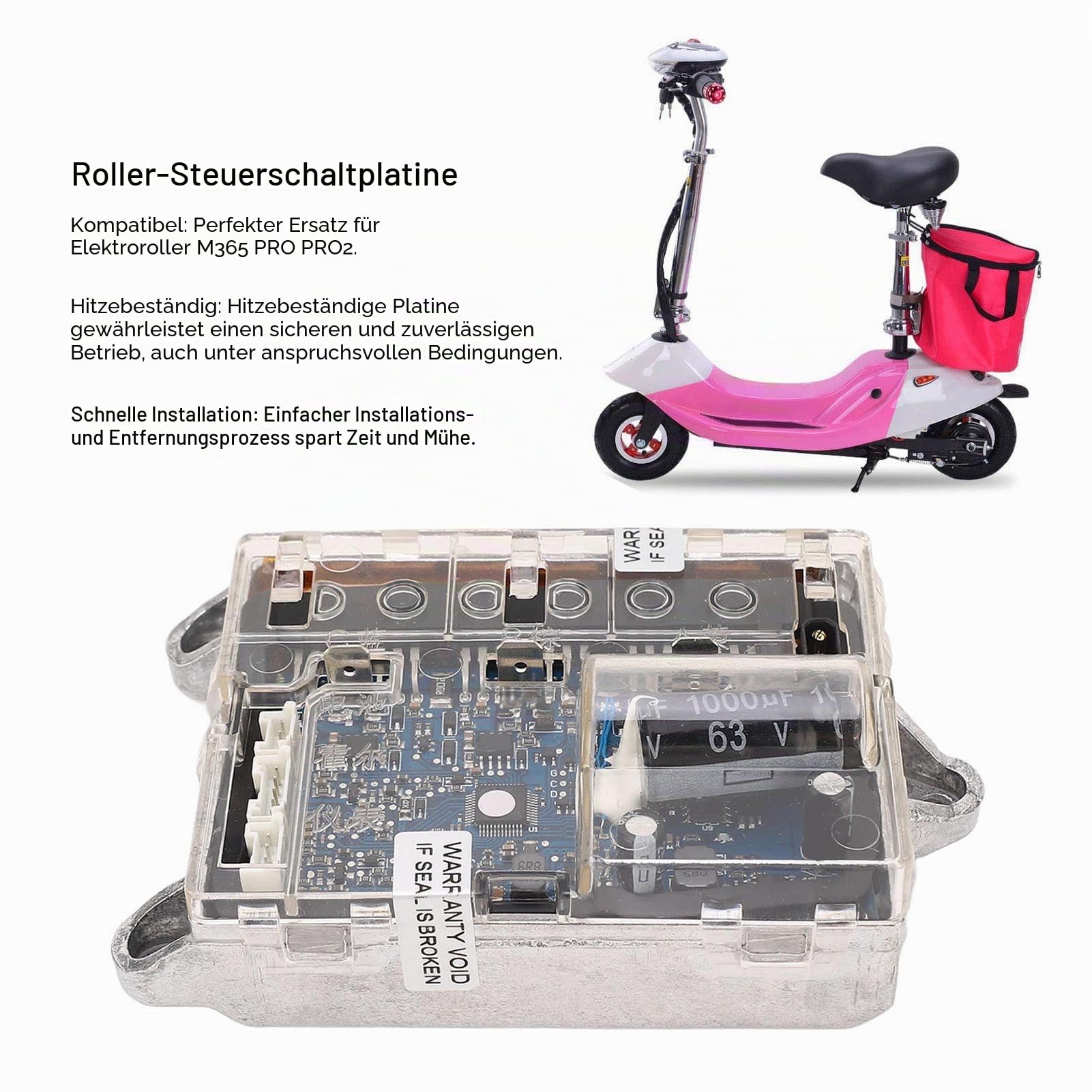 BuyWeek Elektroroller Mainboard Controller für Xiaomi M365 PRO PRO2, V3 Elektroroller Steuerplatine Motherboard Controller ST Chip Verdicktes MOS Rohr