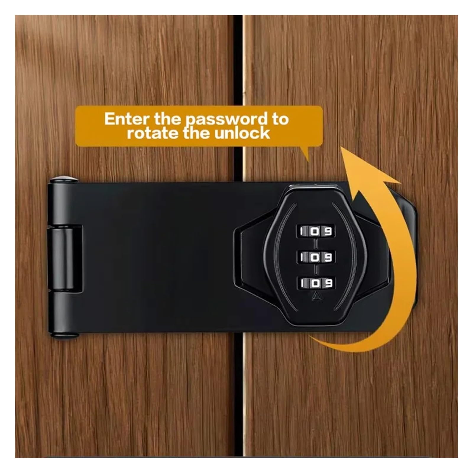 Cabinet Lock Serrure de porte d'armoire mot passe tiroir antivol double classeur pour Portes(Gold,3 inches)