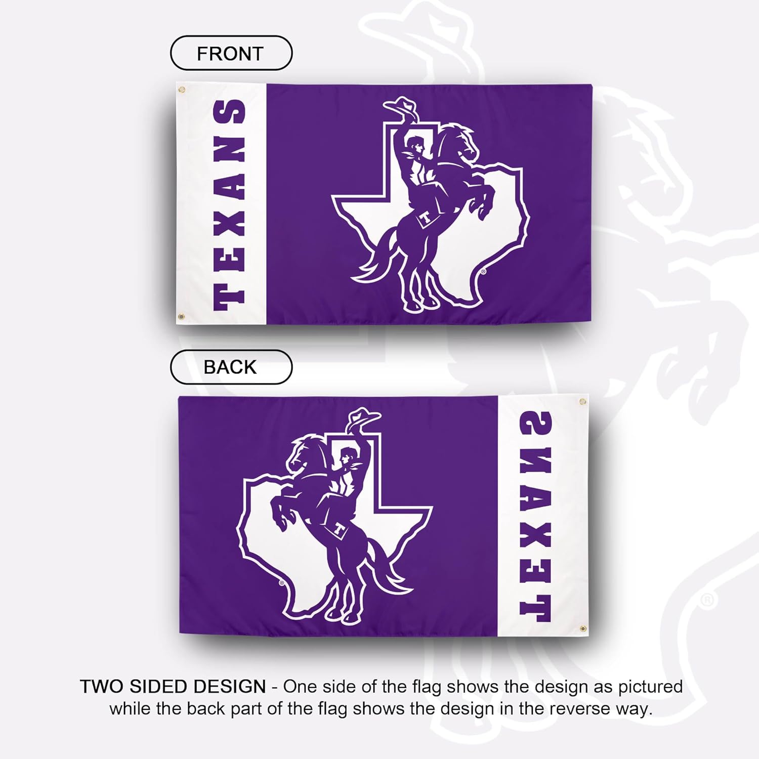 Desert Cactus Tarleton State University Flag TSU Texans Banners 100% Polyester Indoor Outdoor 3x5 feet Flags (Team Name) - Image 2