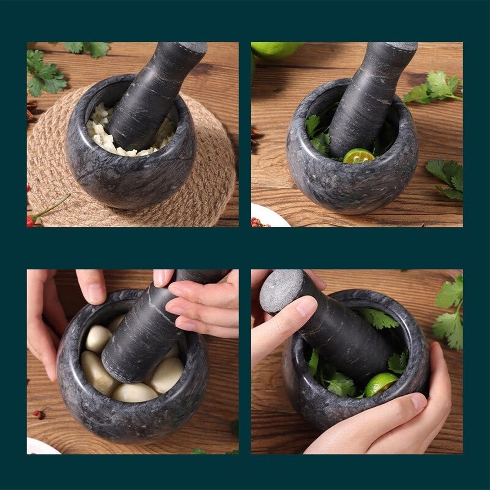 Ensemble de mortier et pilon en marbre exquis Ultimate Kitchen Essential