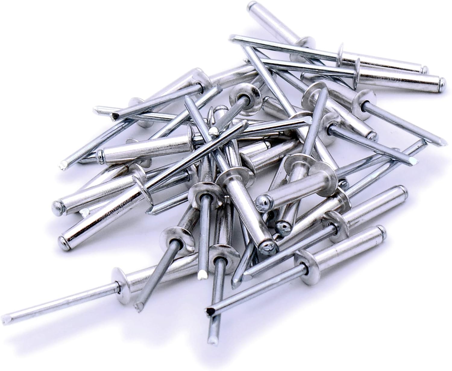M4.8 (4.8mm x 16mm) Dome Blind Rivet - Aluminium (Pack of 40), Silver, 4.8 x 16