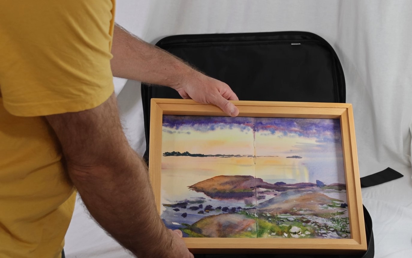 YSHC ART Plein Air Pochade Box - 17x13.7x5.2 Inch Portable Watercolor & Painting Easel Case With Tripod - View #8