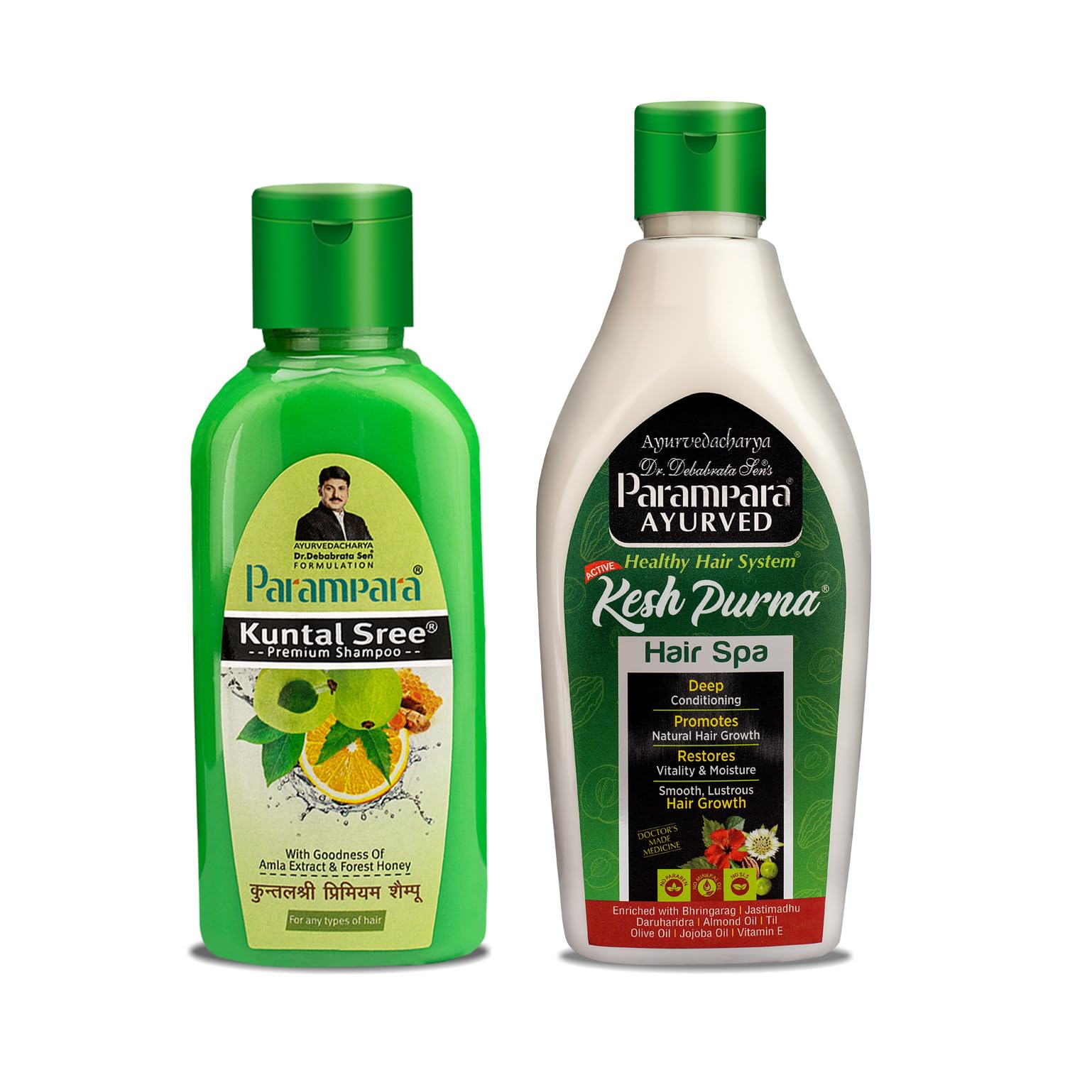 Parampara Ayurved Kuntal Sree Premium Shampoo 100ml & Keshpurna Hair Spa 300ml | Ayurvedic Hair Fall Control Combo For Dry, Damaged, Frizzy Hair | Deep Conditioning & Scalp Nourishment | Pack of 2-image-26