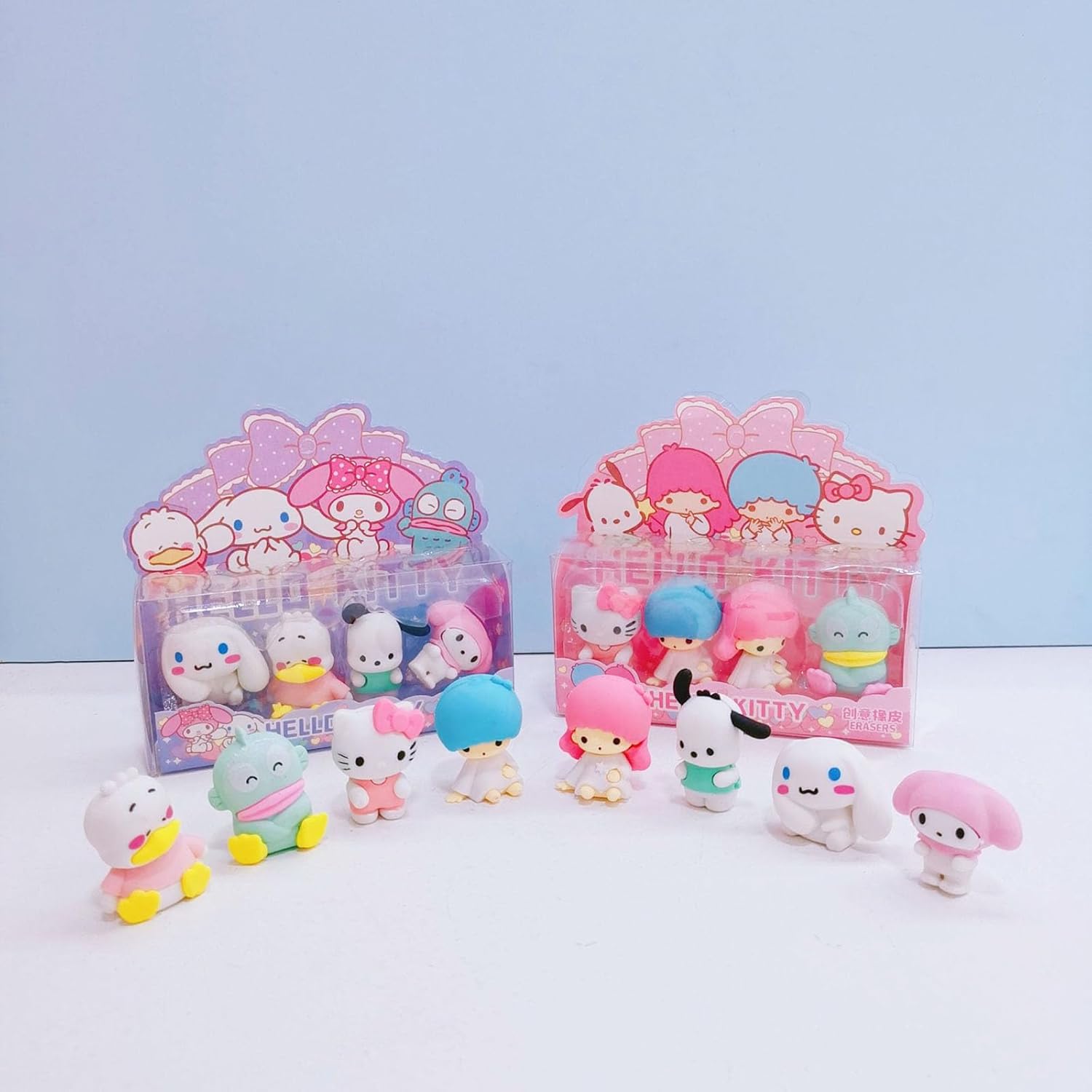 8PCS Cute Erasers 3D Erasers for Kids Mini Erasers for
