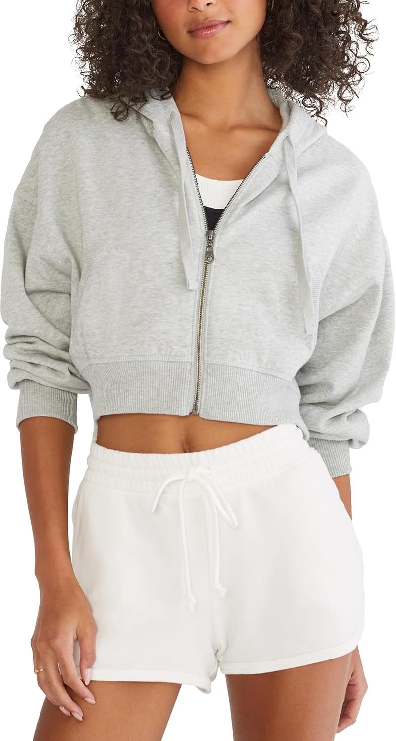 AEROPOSTALE Women’s Cropped Full Zip Relaxed Fit Hoodie