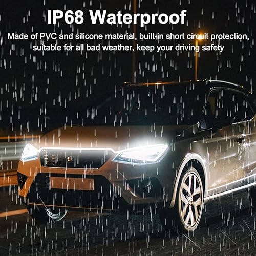 Miniatura 4 de Tira de luz para capó de automóvil, tira de luces LED flexibles para exteriores, 71 pulgadas, impermeable, para capó de automóvil, tira de luz