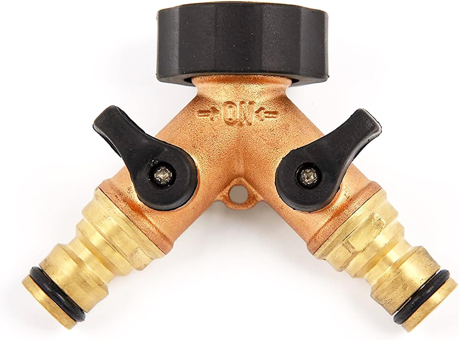Double Connector Garden Tap – Brass