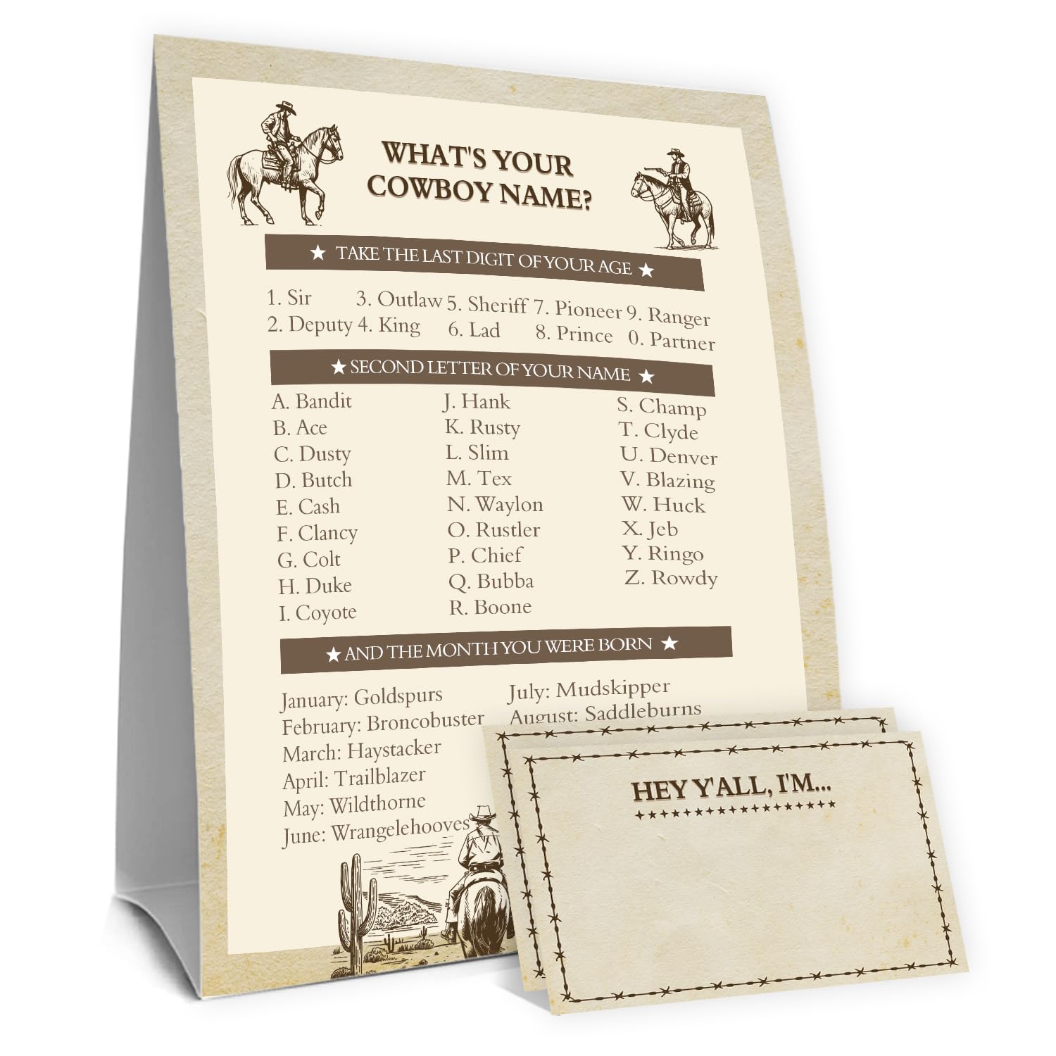 Beer Name Game Sign - Party Decorations -23
