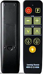 Controle remoto universal de TV com botão grande para idosos com demência - compatível com as principais marcas de TV, controle remoto simples e fácil