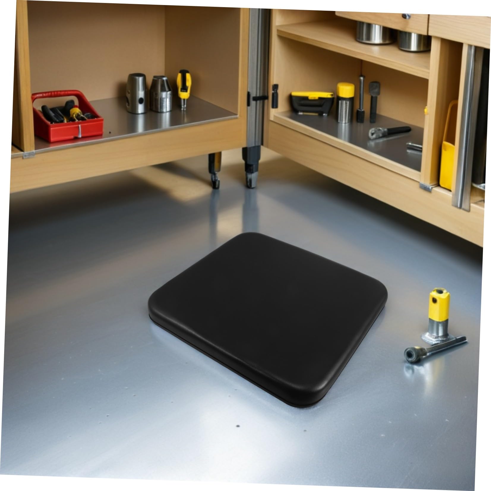 VILLCASE Cuscino Sedile per Deambulatore in Pu Nero, Leggero e Antiscivolo, Sostitutivo per Rollator e Walker, per Assistenza Domiciliare e Viaggi