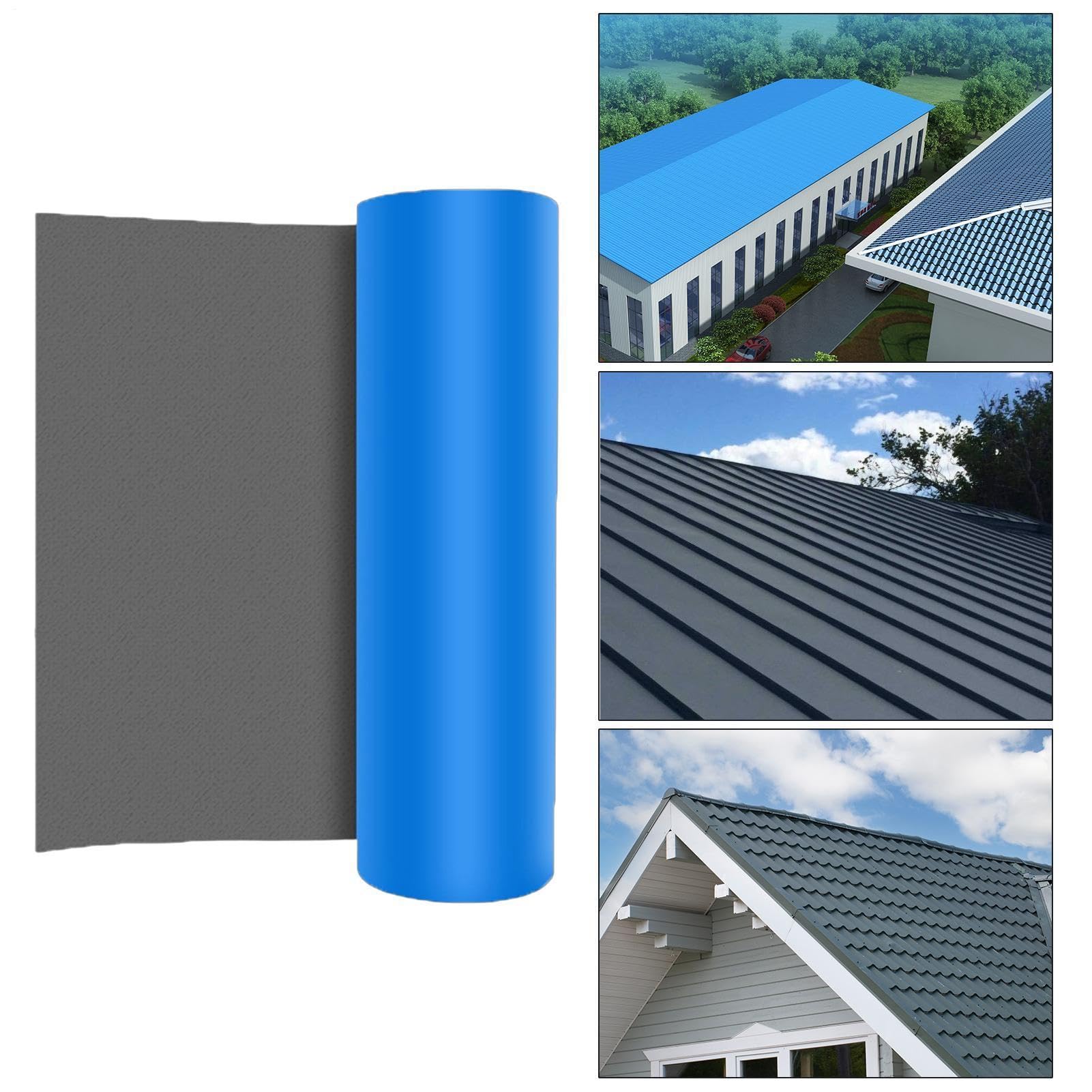 Membrana Impermeabilizante Cinta Autoadhesiva Antifugas Resistente | Rollo De Caucho Para Techos Para Reparación Y Renovación Cobertizo Garaje Muro Exterior Patio Comercial Residencial