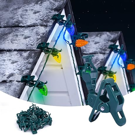 Universal Metal Roof Clips for Christmas Lights