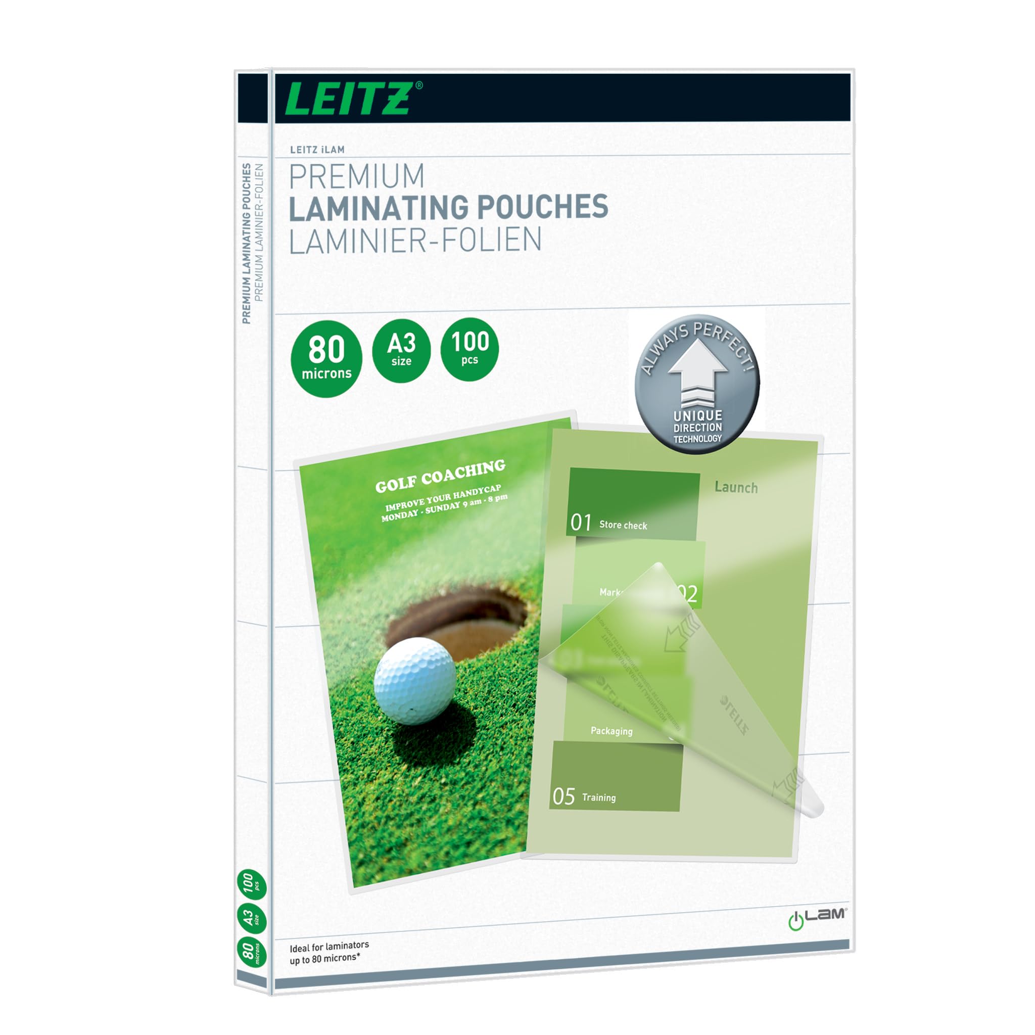 Leitz iLAM UDT Hot Laminating Pouches A3 80 micron With UDT Pack 100
