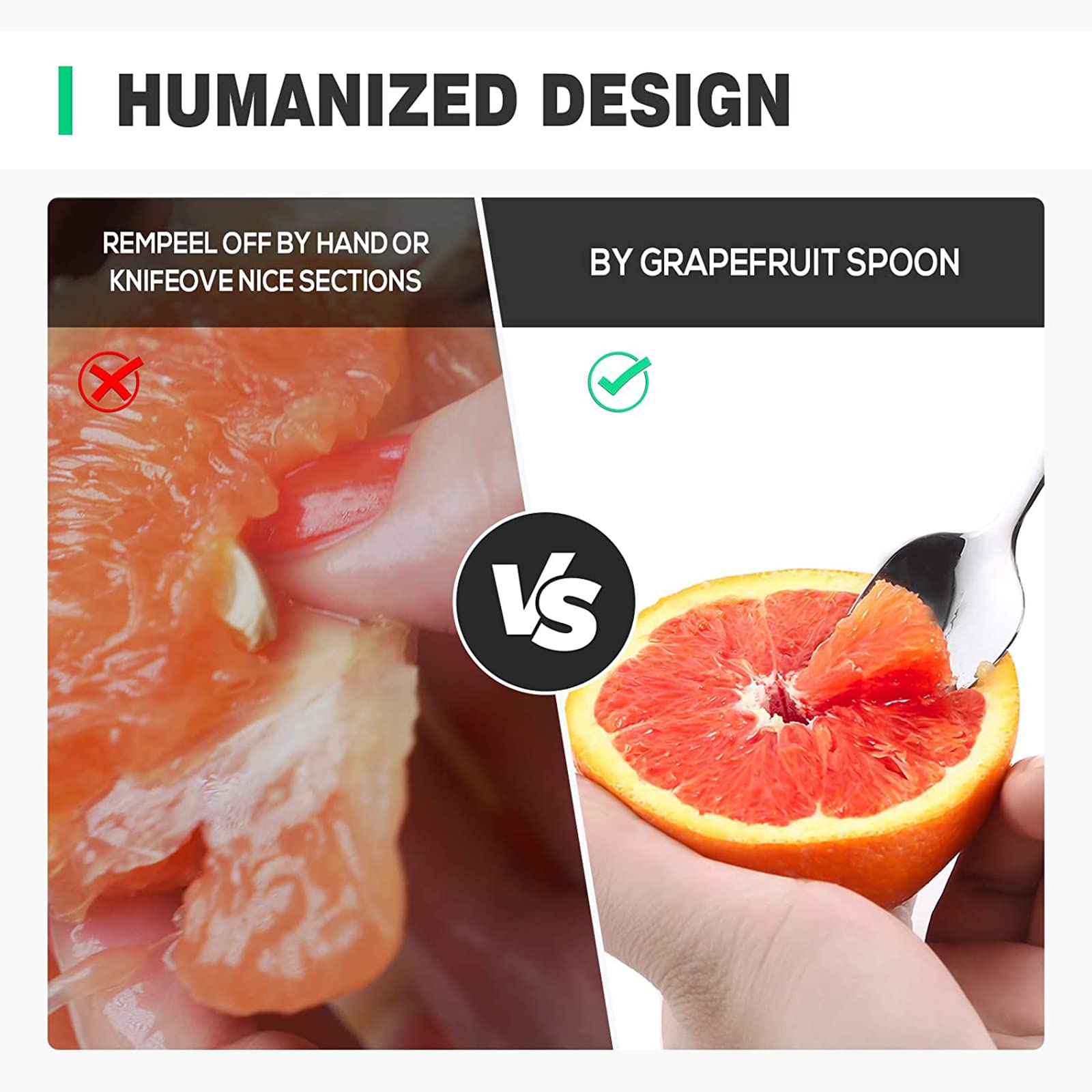 Set Di 2 Cucchiai Seghettati Per Pompelmo - Acciaio Inox, Lunghezza 16.8 Cm, Per Gelato, Frutta, Dessert - Foto 5