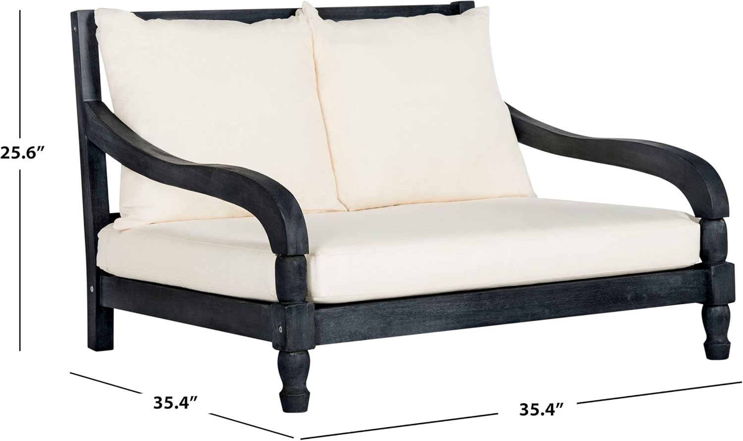 Safavieh PAT6740K Outdoor Collection Pomona Grey Lounger Lounge Chair, Dark Slate Gray/Beige : Everything Else