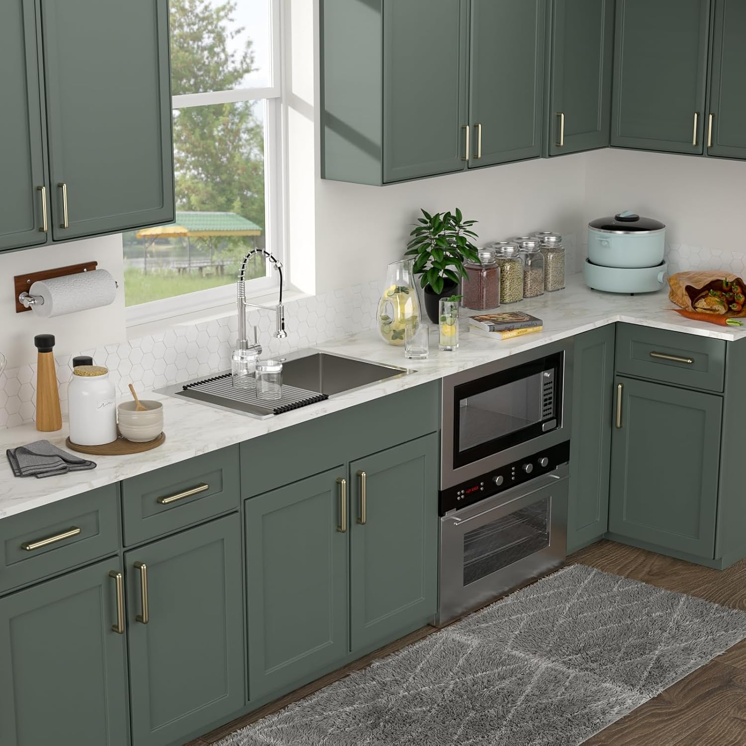 Logmey 33 Drop In Kitchen Sink - 33x19 Inches Stainless Steel Drop-in Kitchen Sinks 16 Gauge Round Corner Topmount Sink Overmount Single Bowl Kitchen Sinks