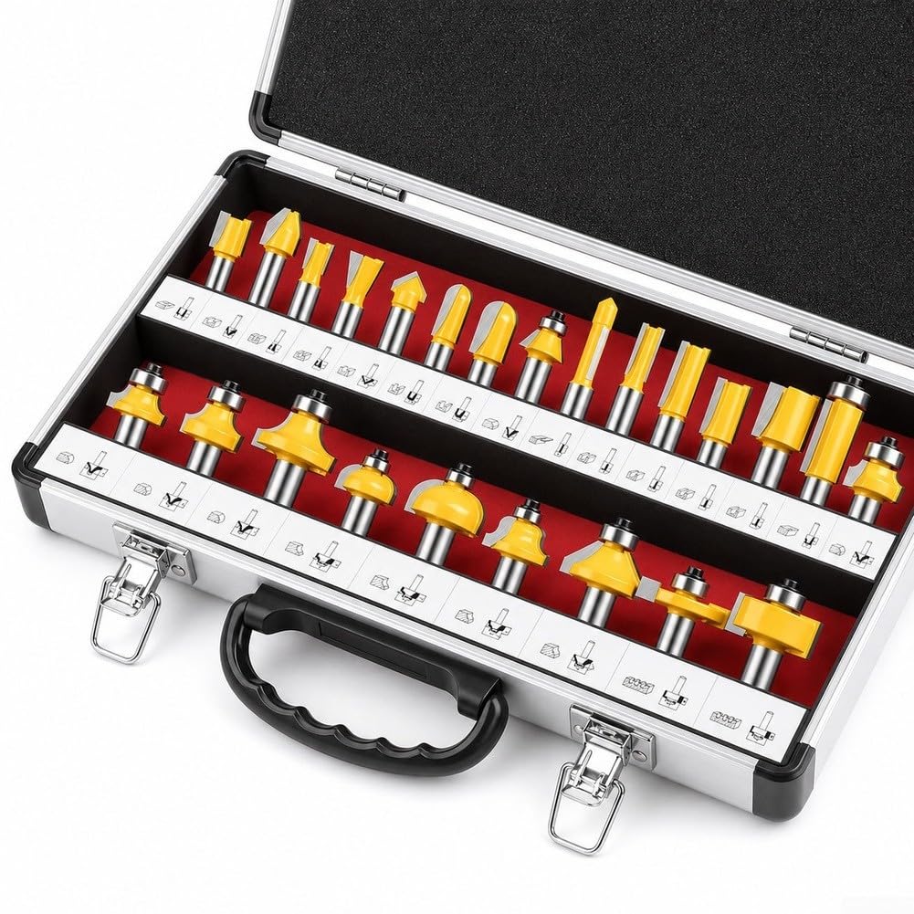 Set 24 Frese per 1/2 Pollice Carburo di Tungsteno Set 24 Frese