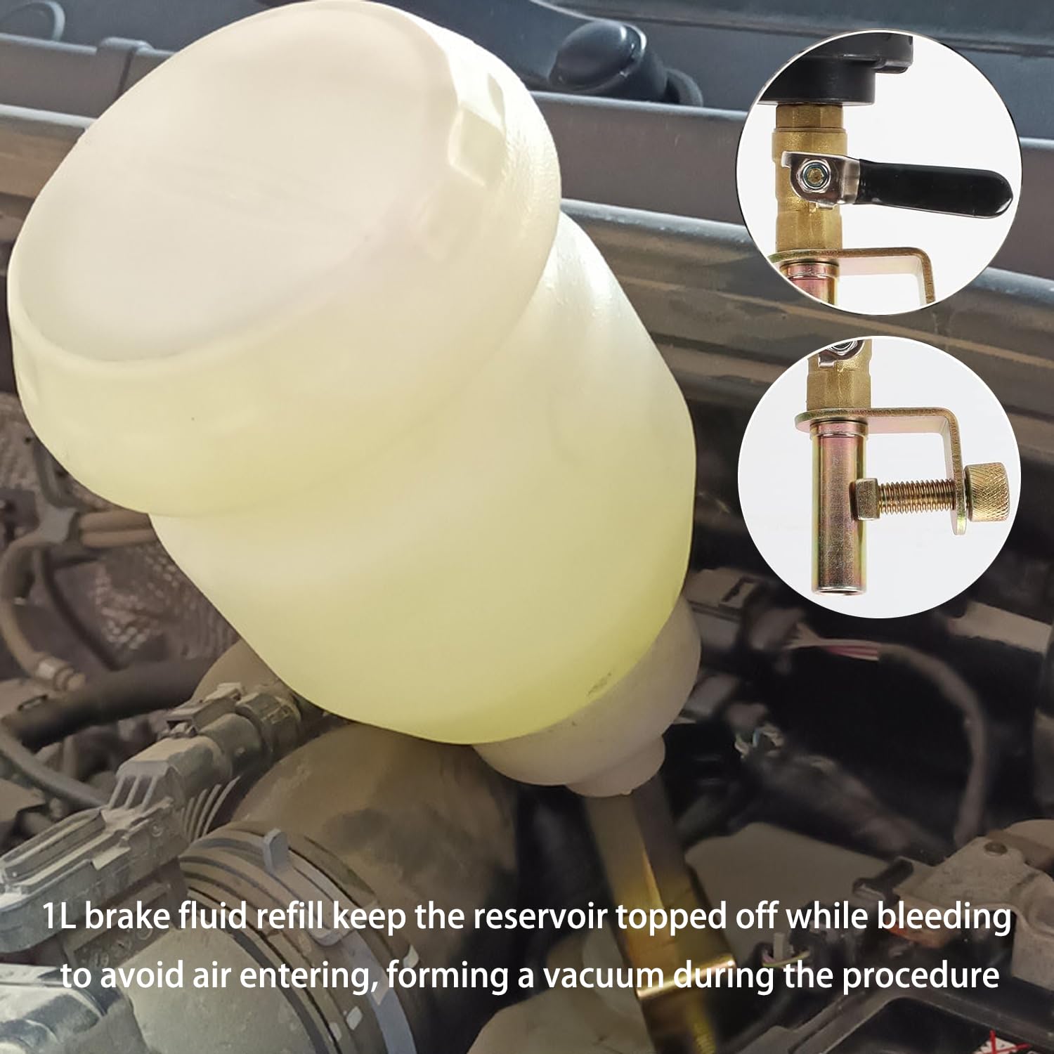 Macchina Sostituzione Liquido Freni 3L - Sistema Automatico per Auto e Moto, Kit Universale con 18 Adattatori, Design Compatto Senza Perdite