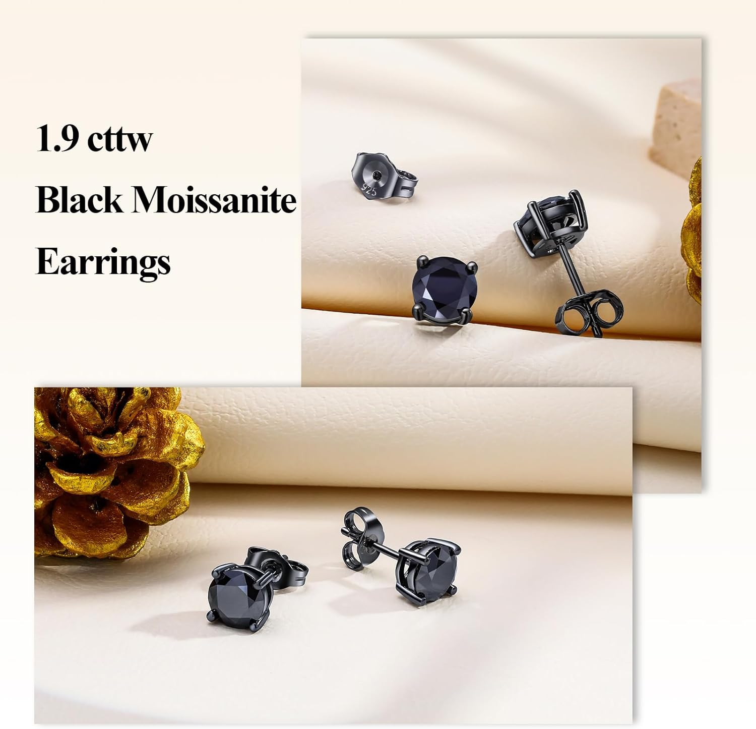 Birthstone Earrings 925 Sterling Silver Hypoallergenic Dainty Small 5mm 6.5mm Round Cut Cubic Zirconia Moissanite Gemstone Fine Earrings. 1 Pair, Send Gift Box - Image 5