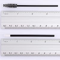 Vista 8 de Tbestmax 200 Disposable Mascara Wand Spoolies and Lip Brushes, Lipstick Lipgloss Applicator for Eyebrow Eyelash Extension Makeup Kits Red