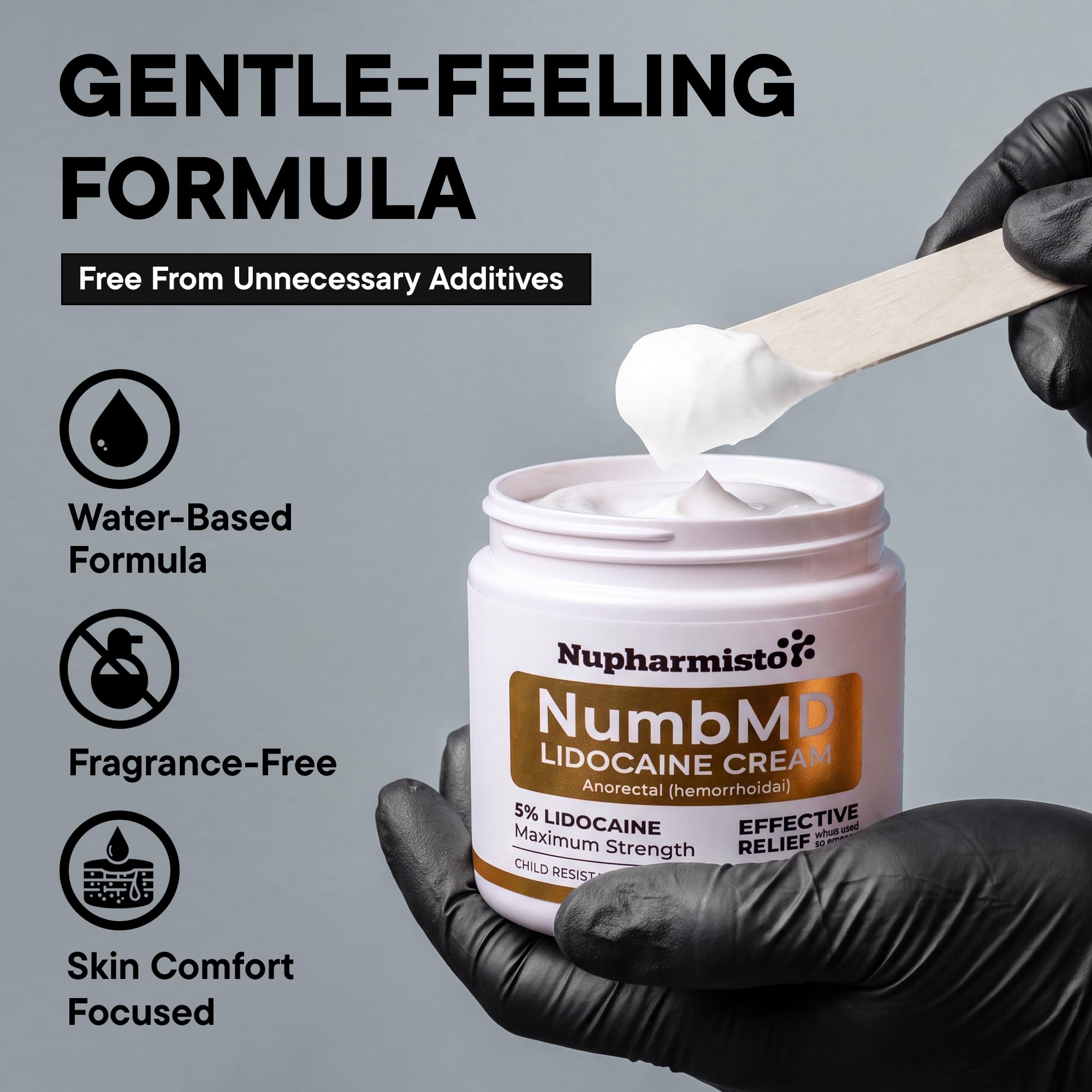 Nupharmisto 5% Lidocaine Numbing Cream: Deep Targeted Relief Lidocaine Cream, Relieve Discomfort for Topical Anorectal or Hemorrhoidal, Recovery Support with Arnica, Emu Oil & Lecithin 113g / 4.0 oz — Amazon image 5