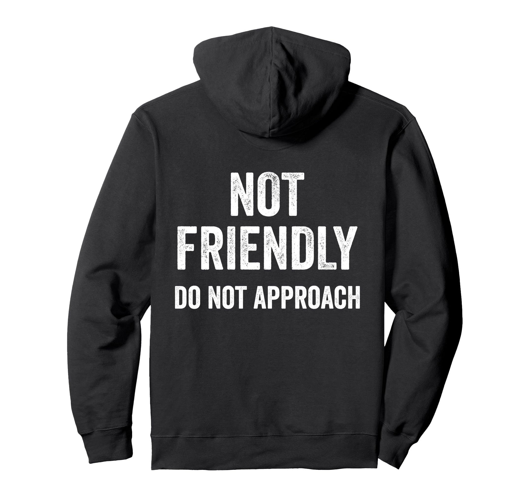Not Friendly, Do Not Approach funny sarcastic (ON BACK) Pullover Hoodie