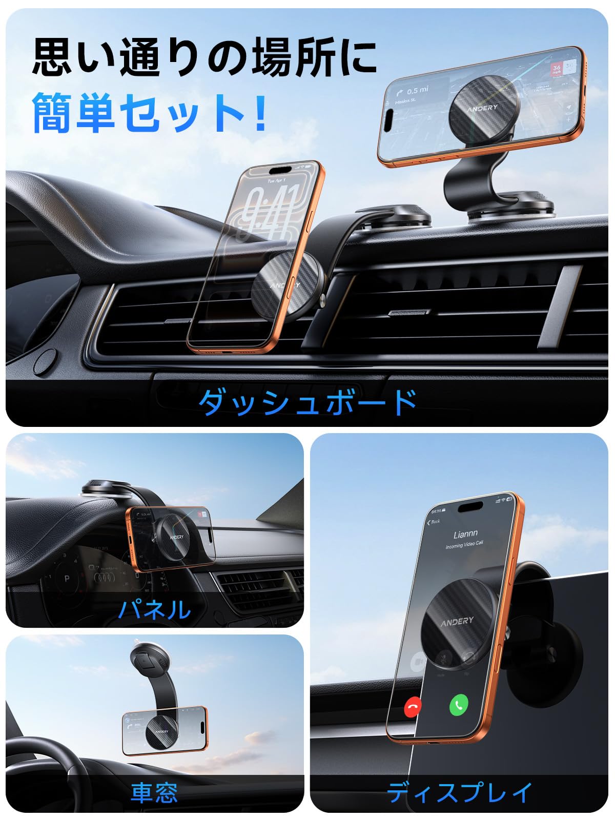 Amazon.co.jp: スマホホルダー 車 マグネット【画期的な·記憶アルミ 