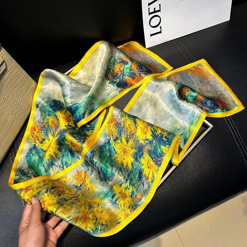 100% Mulberry Silk Scarf for Women - 59”*6.3” Long Headscarf Neck Scarf Hair Wraps - Shawls with Gift Packed - Image 4