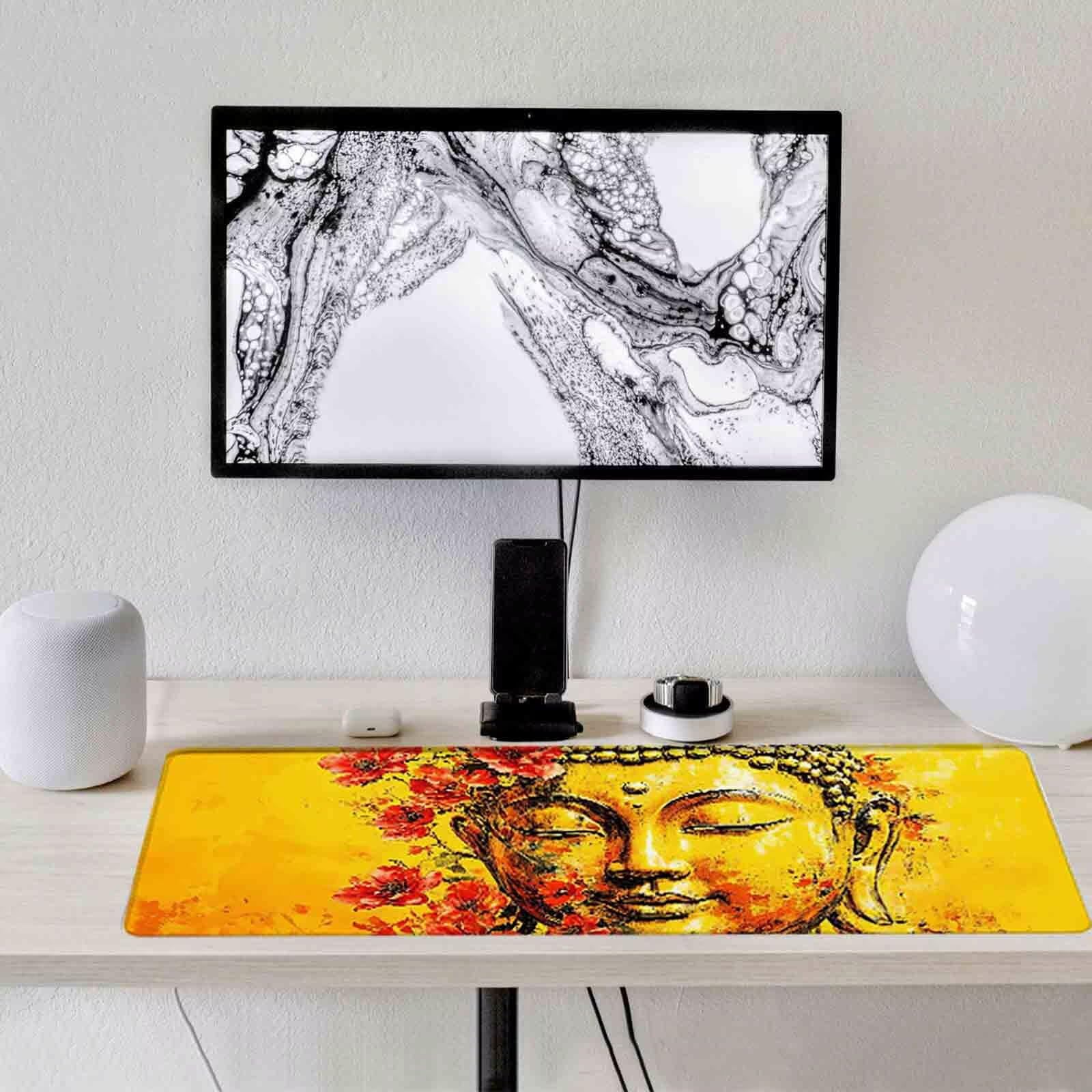 Podkładka pod mysz XXL 1000 x 500 mm żółta podkładka pod mysz Zen Mouse antypoślizgowa gumowa podkładka do gier, akcesoria biurowe, podkładka pod mysz o wysokiej precyzji i szybkości do komputera