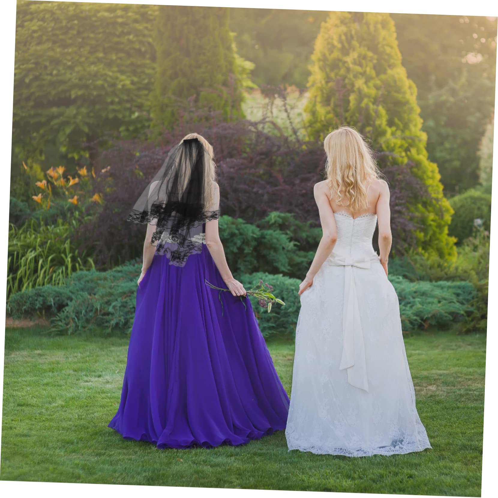 GALPADA 5stücke Kurzer Brautschleier Aus Spitze Für Hochzeiten Und Halloween Mit Elegantem Mesh-look Perfektes Kostümzubehör Für Besondere Anlässe