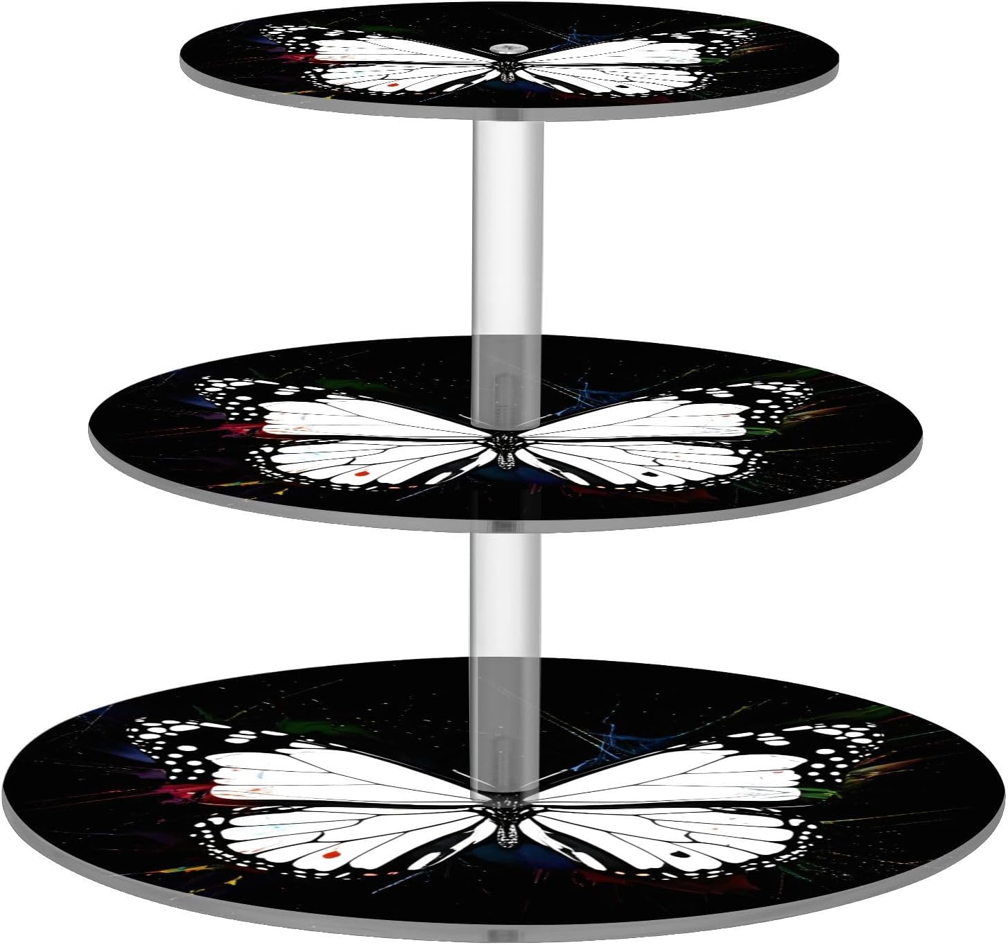 Butterfly 3 Tier Acrylic Cupcake Stand, Cupcake Stand for 34 Cupcakes for Weddings, Christmas,Holidays,Parties,Birthday,Printed Cupcake Tower 23300406
