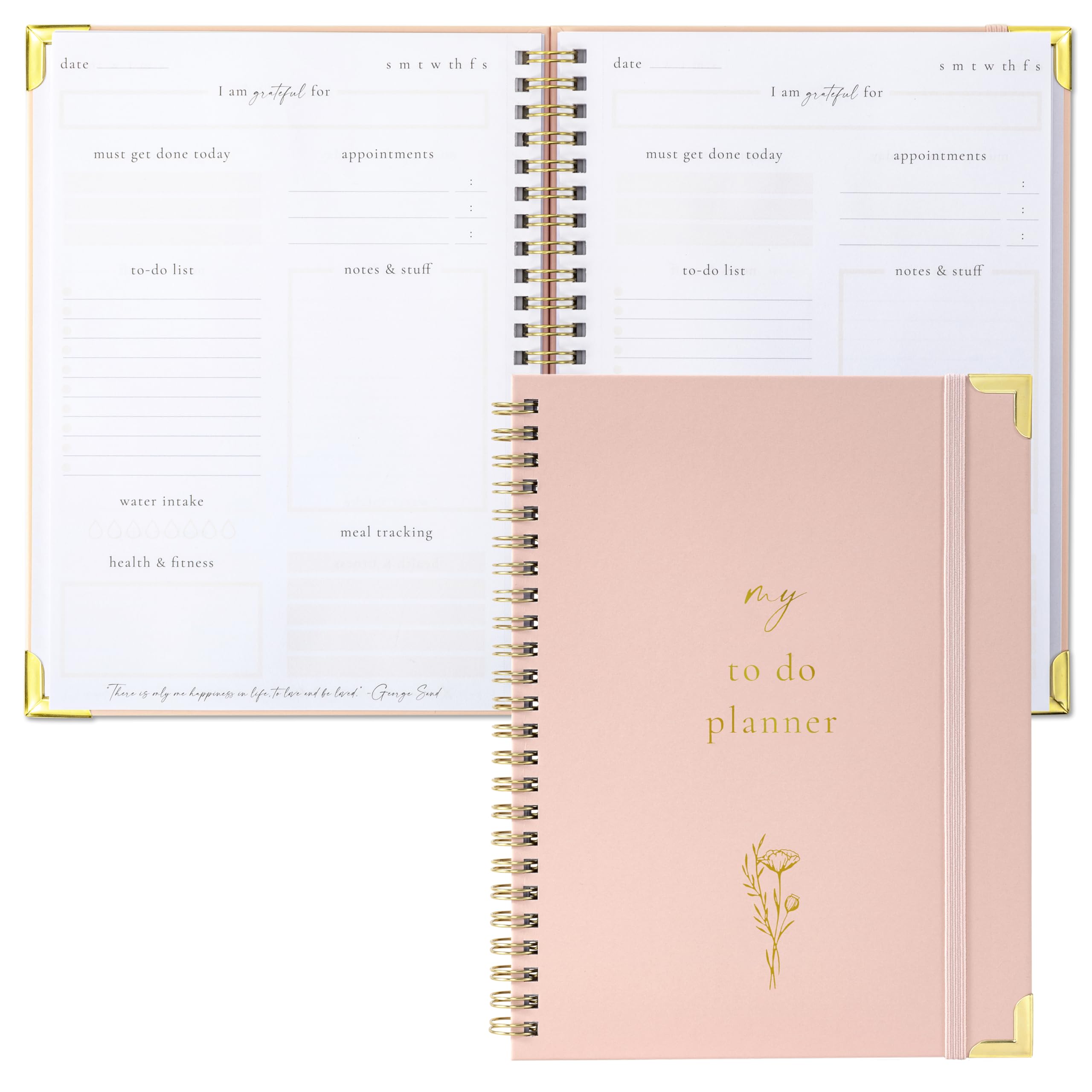 Beautiful To Do List Notebook - Aesthetic Daily Planner to Easily Organize Your Tasks And Boost Productivity - Stylish Undated ADHD Planner Gift and