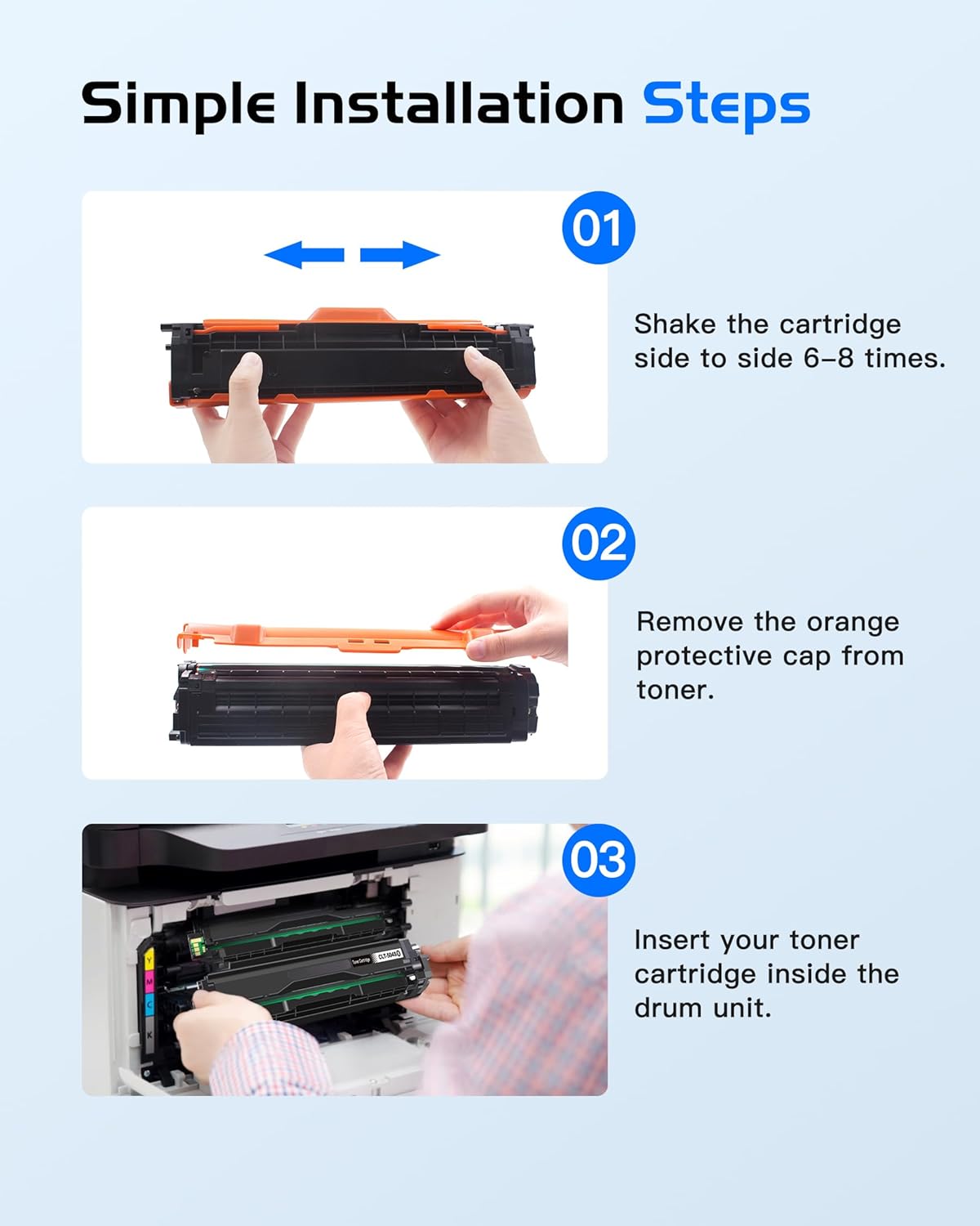 GPC Image Compatible Toner Cartridge Replacement for Samsung CLT-K504S CLT-504S 504 504S for Samsung Xpress C1860FW C1810W SL-C1860FW SL-C1810W CLX-4195FW CLP-415NW (Black Cyan Yellow Magenta, 4 Pack)