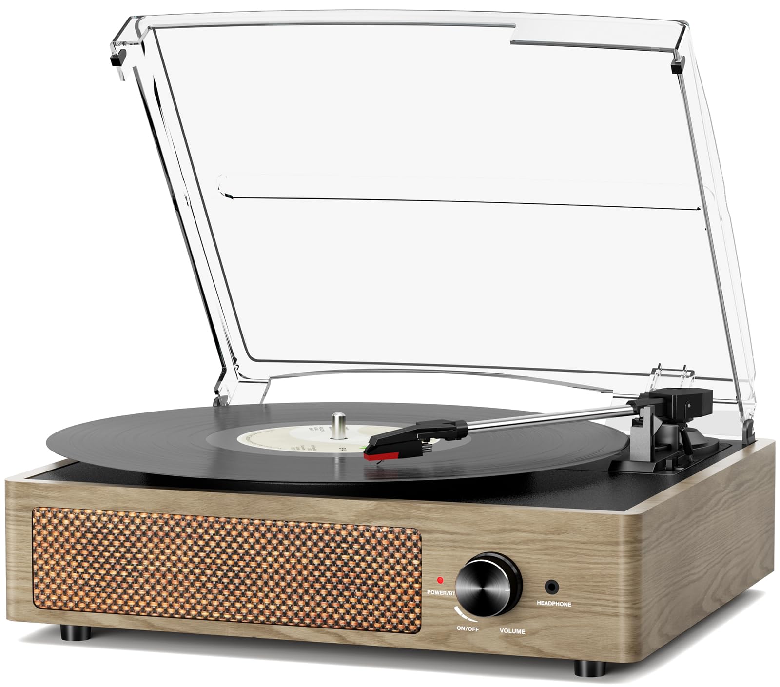 Photo 1 of ***Parts Only ***Bluetooth Vinyl Record Player,3-Speed Turntable with Stereo Speakers Vintage Phonograph Record Player, with RCA Line Out AUX in Headphone Jack Grey Wood